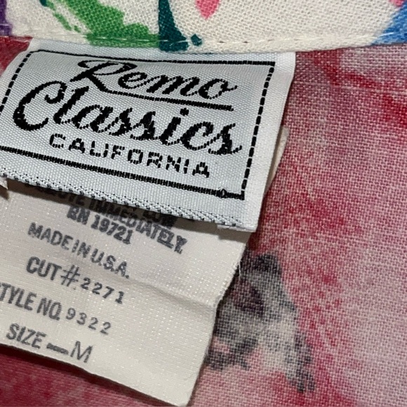 Vintage Remo Classics California Open Blazer Floral Size M ~USA made 100% Cotton - Picture 4 of 8